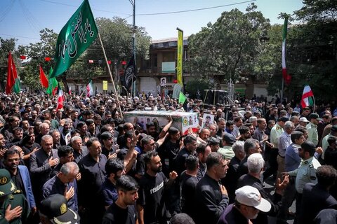 تصاویر / تشییع پیکر مطهر شهید حمله رژیم سفاک اسراییل