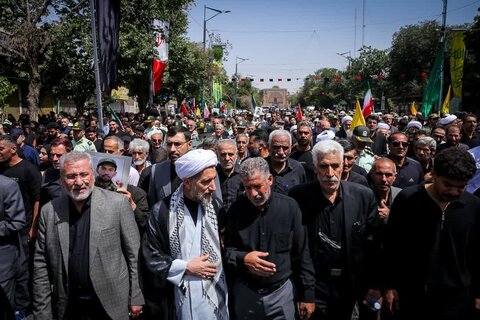 تصاویر / تشییع پیکر مطهر شهید حمله رژیم سفاک اسراییل