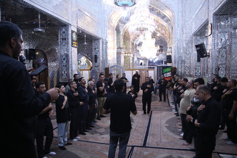 تصاویر/ عزاداری شب سوم در حرم مطهر سیدعلاالدین حسین(ع)