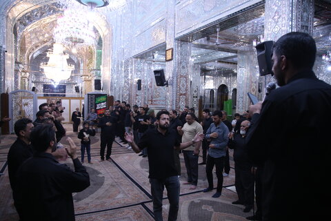 تصاویر/ عزاداری شب سوم در حرم مطهر سیدعلاالدین حسین(ع)