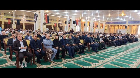 تصاویر/ مراسم گرامیداشت شهدای جنگ تحمیلی رژیم صهیونیستی به خاک ایران در مصلای بوشهر