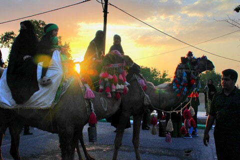 تصاویر/ آیین ورود نمادین کاروان امام حسین(ع) در شهر جوپار