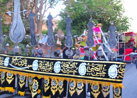 تصاویر/ آیین ورود نمادین کاروان امام حسین(ع) در شهر جوپار