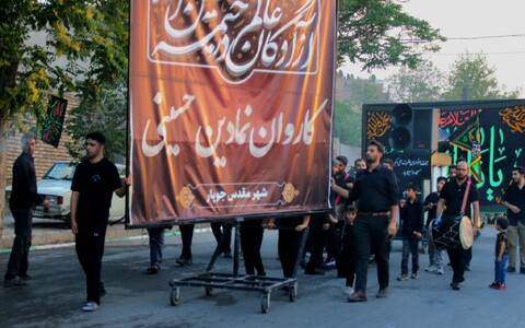 تصاویر/ آیین ورود نمادین کاروان امام حسین(ع) در شهر جوپار