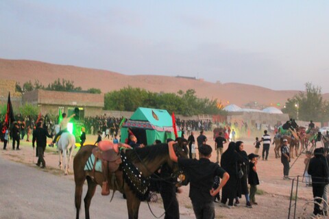 تصاویر/ آیین ورود نمادین کاروان امام حسین(ع) در شهر جوپار