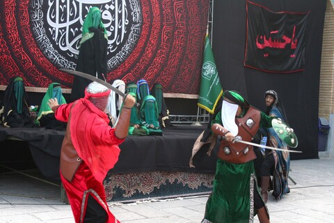 تصاویر/ اجرای تعزیه در صحن امامزادگان شهر جوپار