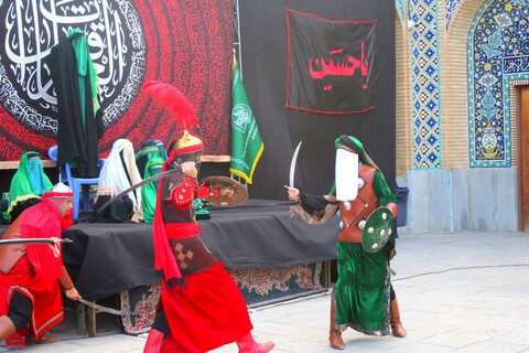 تصاویر/ اجرای تعزیه در صحن امامزادگان شهر جوپار