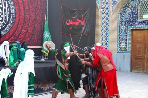 تصاویر/ اجرای تعزیه در صحن امامزادگان شهر جوپار