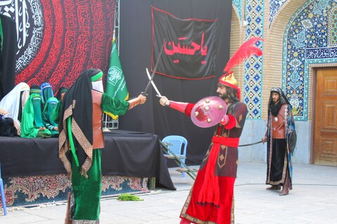 تصاویر/ اجرای تعزیه در صحن امامزادگان شهر جوپار