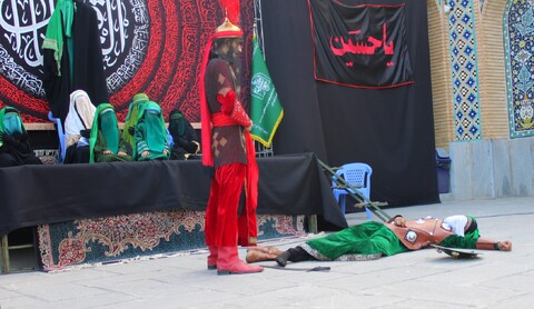 تصاویر/ اجرای تعزیه در صحن امامزادگان شهر جوپار