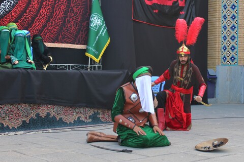 تصاویر/ اجرای تعزیه در صحن امامزادگان شهر جوپار