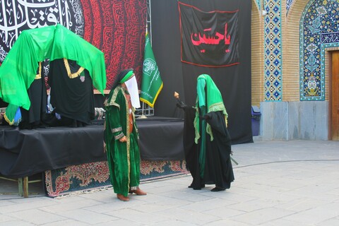 تصاویر/ اجرای تعزیه در صحن امامزادگان شهر جوپار