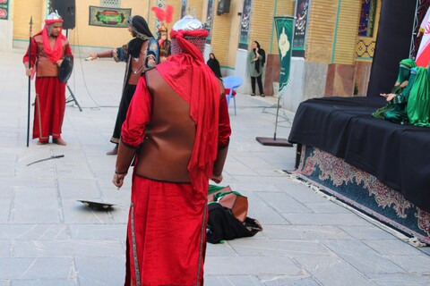 تصاویر/ اجرای تعزیه در صحن امامزادگان شهر جوپار