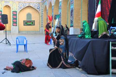 تصاویر/ اجرای تعزیه در صحن امامزادگان شهر جوپار