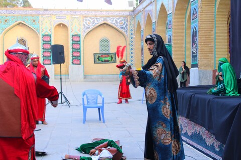 تصاویر/ اجرای تعزیه در صحن امامزادگان شهر جوپار