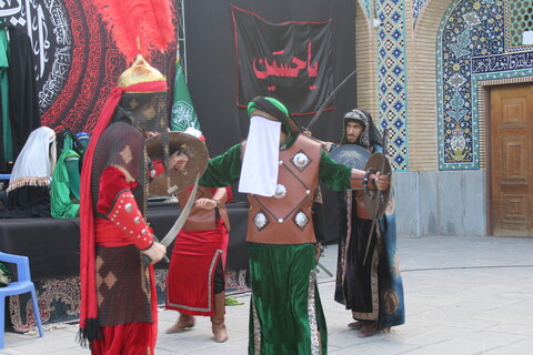 تصاویر/ اجرای تعزیه در صحن امامزادگان شهر جوپار