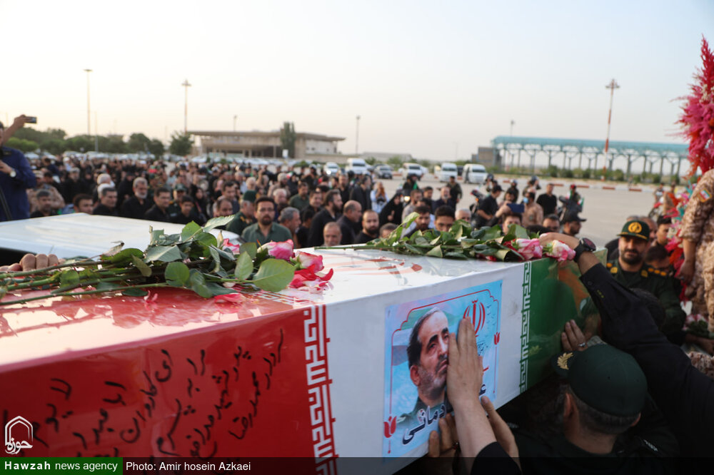 تصاویر/  استقبال از پیکر مطهر سپهبد شهید علی شادمانی در همدان