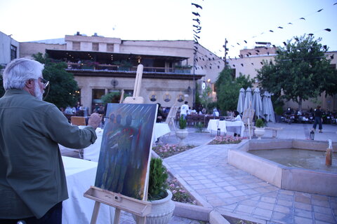 تصاویر| گردهمایی همدلانه نقاشان شیرازی در پاسداشت عزت و اقتدار ملی تحت عنوان بوم حماسه