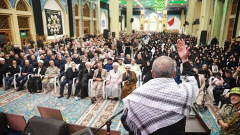 تصاویر /مراسم باشکوه گرامیداشت شهدای حملات تروریستی رژیم جعلی صهیونیستی  در قزوین برگزار شد