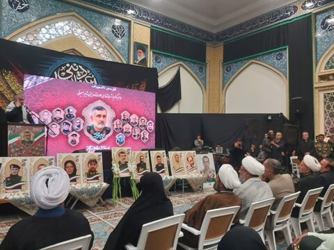 تصاویر /مراسم باشکوه گرامیداشت شهدای حملات تروریستی رژیم جعلی صهیونیستی  در قزوین برگزار شد