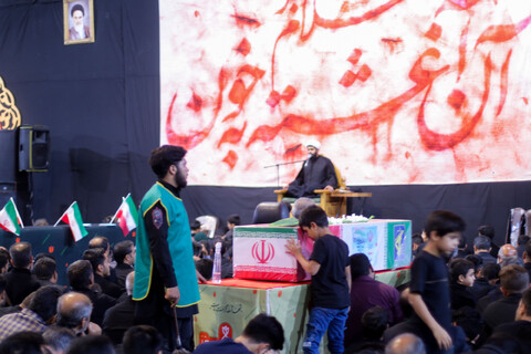 تصاویر| وداع با پیکر شهدای اقتدار ملی در کهف شهدای بیرجند