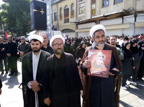 حضور روحانیون در تشییع پیکر شهید سپهبد علی شادمانی