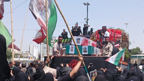 تصاویر/ مراسم تشییع ۴شهید حملات رژیم صهیونیستی در مشهد