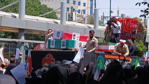 تصاویر/ مراسم تشییع ۴شهید حملات رژیم صهیونیستی در مشهد