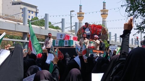 تصاویر/ مراسم تشییع ۴شهید حملات رژیم صهیونیستی در مشهد