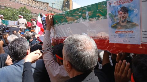 تصاویر مراسم تشییع  ۴ شهیدحمله صهیونیستی در مشهد