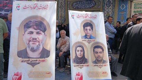 تصاویر مراسم تشییع  ۴ شهیدحمله صهیونیستی در مشهد