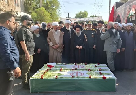 مراسم تشییع سه شهید راه قدس در اهواز