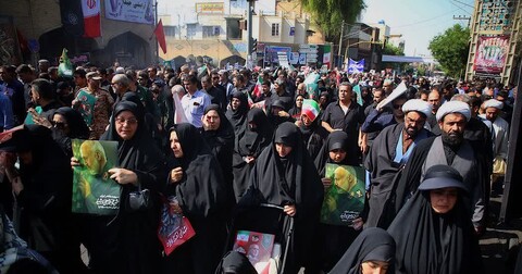 مراسم تشییع سه شهید راه قدس در اهواز