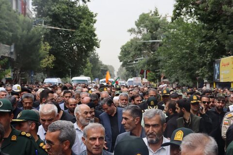 تصاویر/ مراسم تشییع پیکر مطهر شهید سردار سرتیپ پاسدار علیرضا لطفی در ارومیه