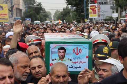 تصاویر/ مراسم تشییع پیکر مطهر شهید سردار سرتیپ پاسدار علیرضا لطفی در ارومیه
