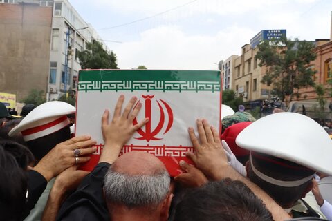 تصاویر/ مراسم تشییع پیکر مطهر شهید سردار سرتیپ پاسدار علیرضا لطفی در ارومیه