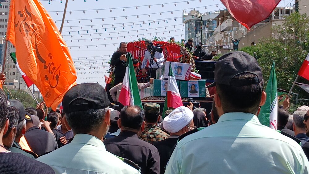 تصاویر مراسم تشییع  ۴ شهیدحمله صهیونیستی در مشهد