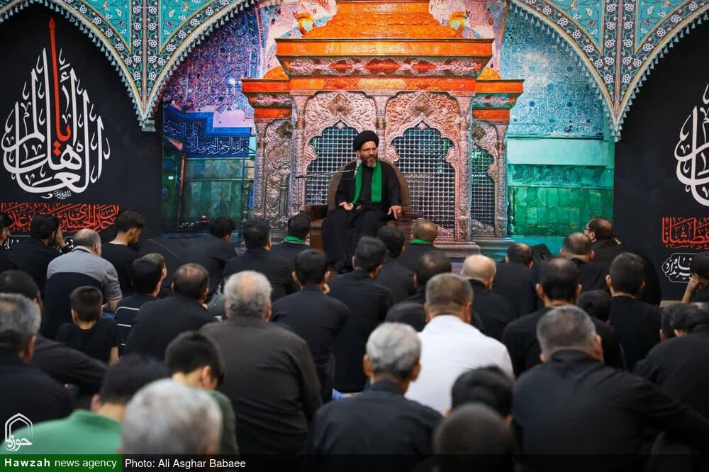 تصاویر/ برگزاری مراسم عزاداری حضرت سیدالشهدا(ع) در هیئت رزمندگان اسلام یزد