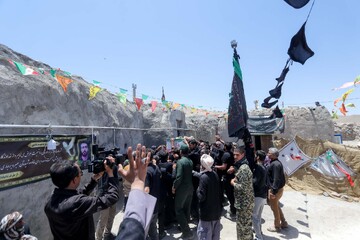 تصاویر/ مراسم تشییع و تدفین شهید اقتدار ملی در روستای چاه خو سربیشه