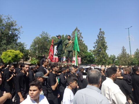 تصاویر/تشییع پیکر شهید انصاری در خمین