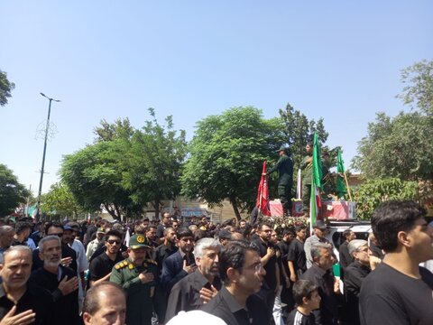 تصاویر/تشییع پیکر شهید انصاری در خمین