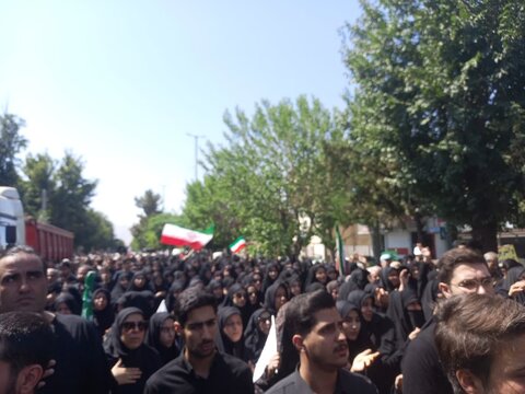 تصاویر/تشییع پیکر شهید انصاری در خمین