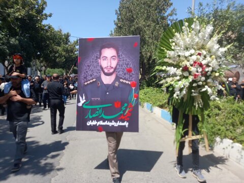 تصاویر/تشییع پیکر شهید انصاری در خمین