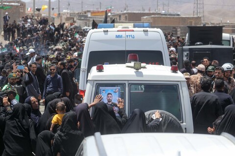 تصاویر| مراسم تشییع و تدفین شهید اقتدار ملی در روستای چاه خو سربیشه