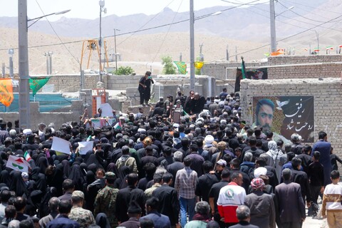 تصاویر| مراسم تشییع و تدفین شهید اقتدار ملی در روستای چاه خو سربیشه