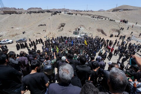 تصاویر| مراسم تشییع و تدفین شهید اقتدار ملی در روستای چاه خو سربیشه