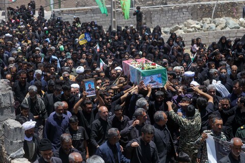 تصاویر| مراسم تشییع و تدفین شهید اقتدار ملی در روستای چاه خو سربیشه