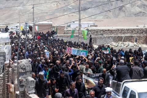 تصاویر| مراسم تشییع و تدفین شهید اقتدار ملی در روستای چاه خو سربیشه