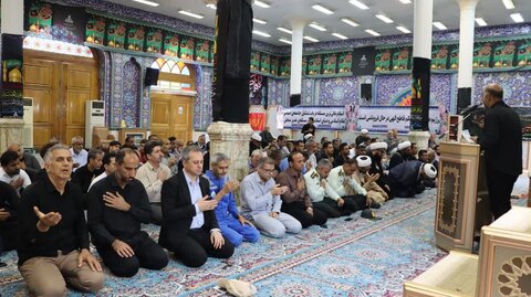 تصاویر/ عزاداری محرم در مصلی جمعه خارگ