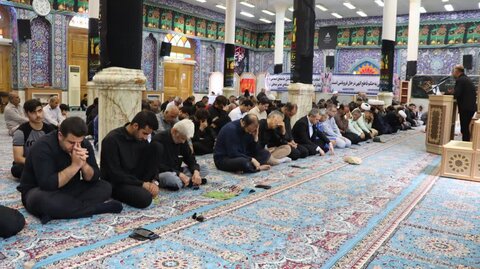 تصاویر/ عزاداری محرم در مصلی جمعه خارگ